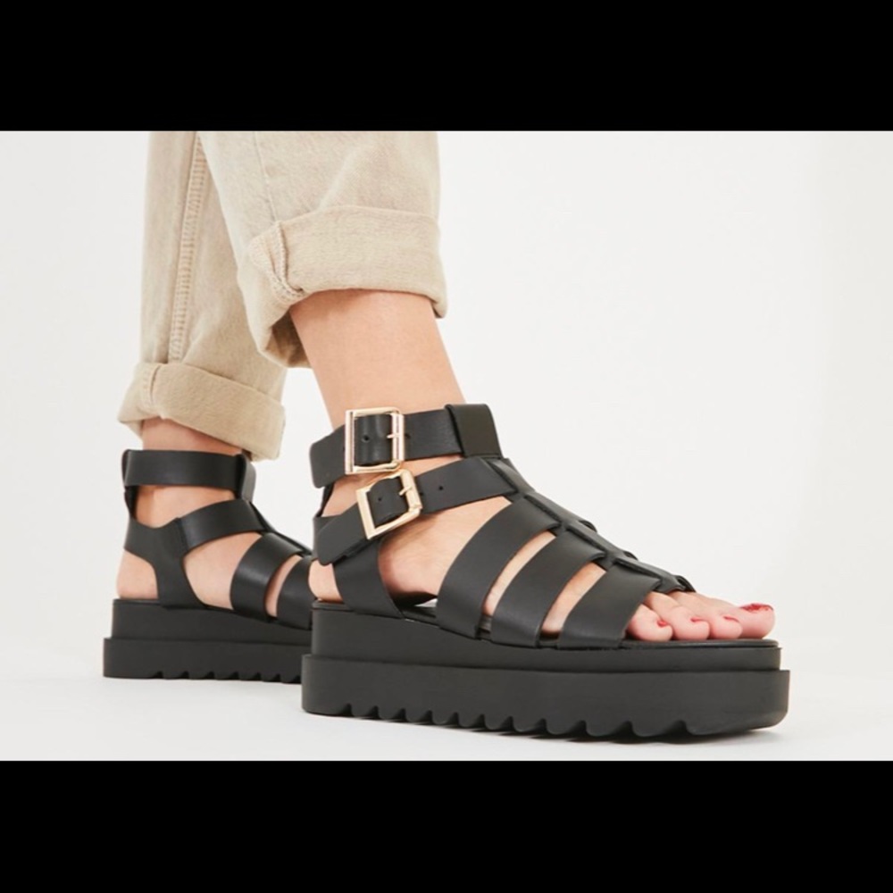 White gladiator sandals